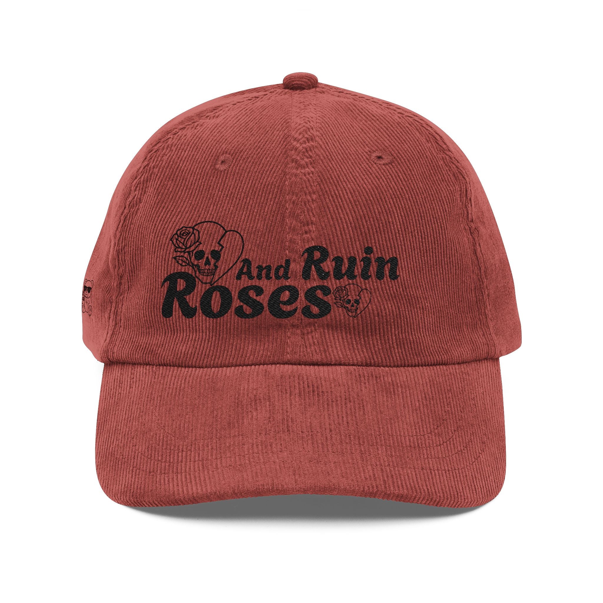Vintage Crimson Bloom Cap