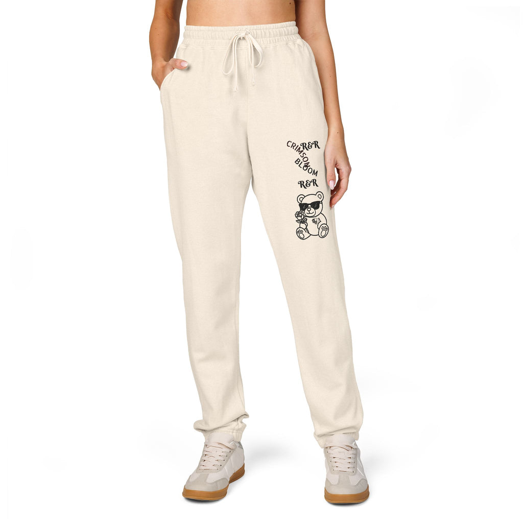 Cozy Charcoal Graphic Sweatpants — Minimal Japanese Kanji Joggers